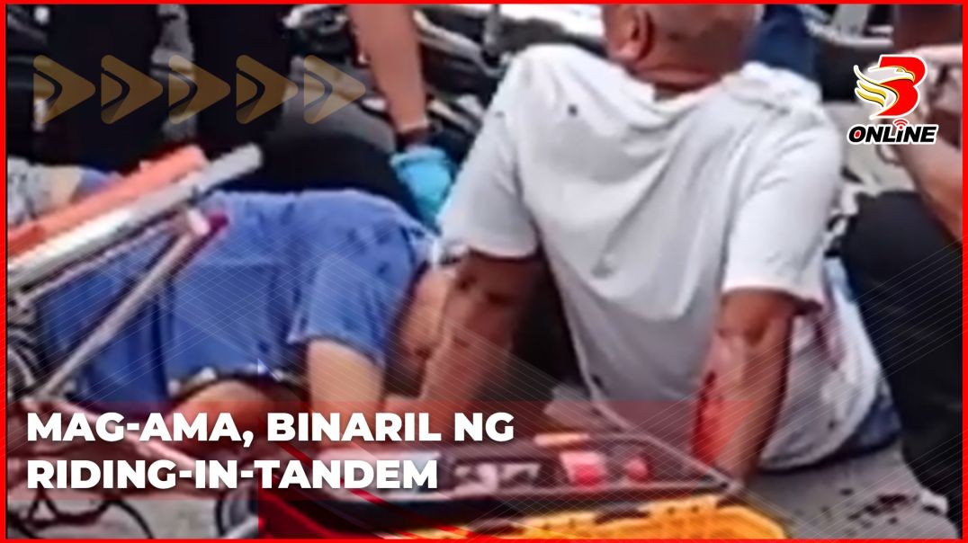 Mag-ama, binaril ng riding-in-tandem