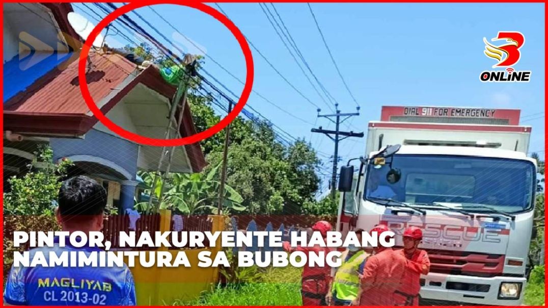 Pintor, nakuryente habang namimintura sa bubong