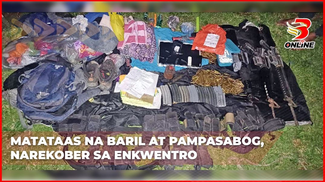 Matataas na baril at pampasabog, narekober sa enkwentro