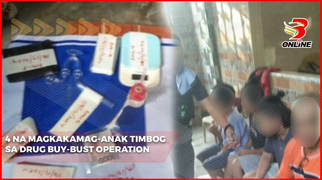 4 na magkakamag-anak timbog sa drug buy-bust operation