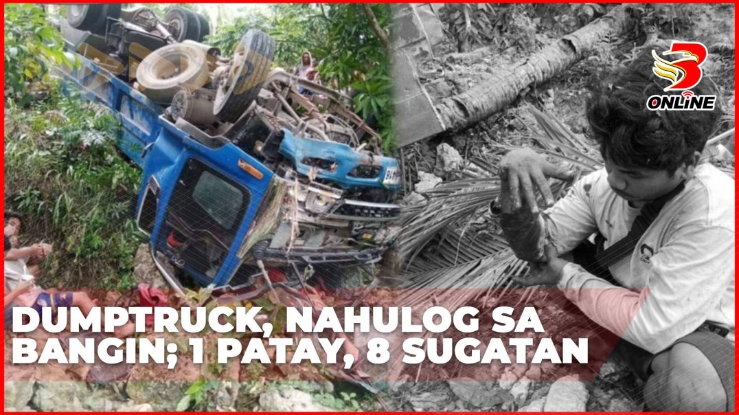 Dumptruck, nahulog sa bangin; 1 patay, 8 sugatan