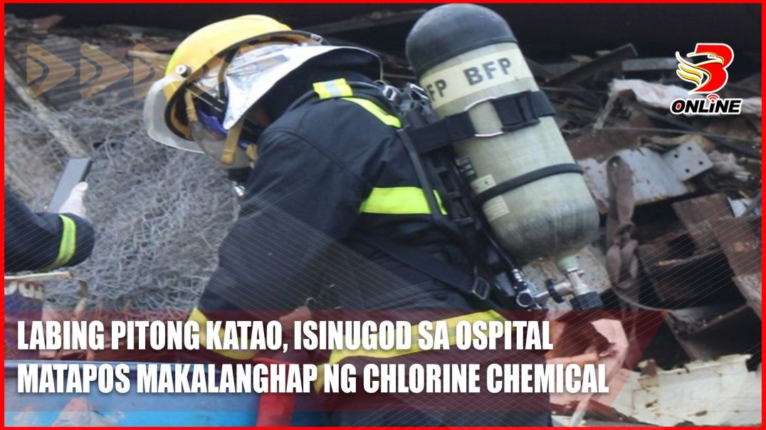 Labing pitong katao, isinugod sa ospital matapos makalanghap ng chlorine chemical