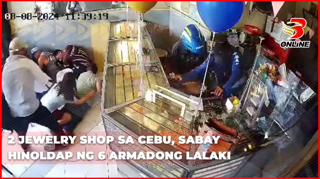 2 Jewelry shop sa Cebu, sabay hinoldap ng 6 armadong lalaki