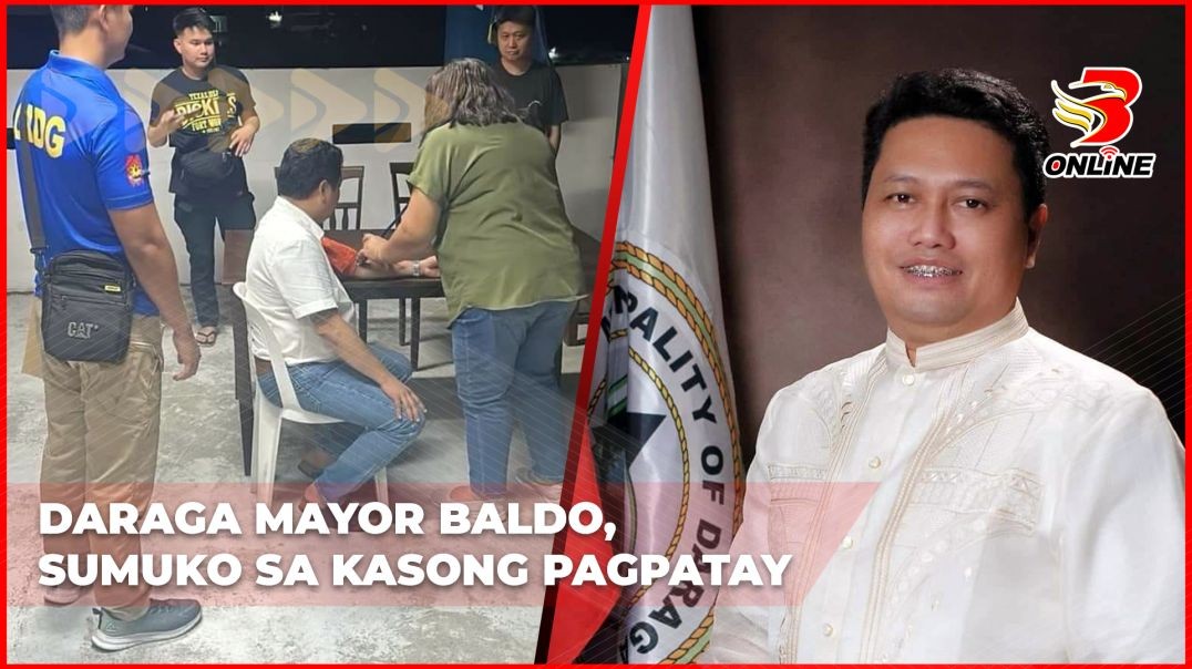 Daraga Mayor Baldo, sumuko sa kasong pagpatay