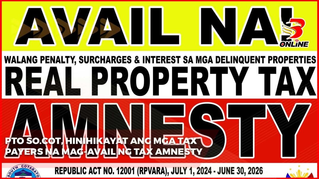 PTO So.Cot, hinihikayat ang mga tax payers na mag-avail ng tax amnesty
