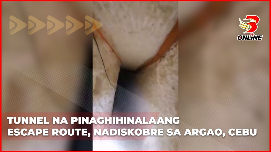 Tunnel na pinaghihinalaang 'Escape Route', nadiskobre sa Argao, Cebu