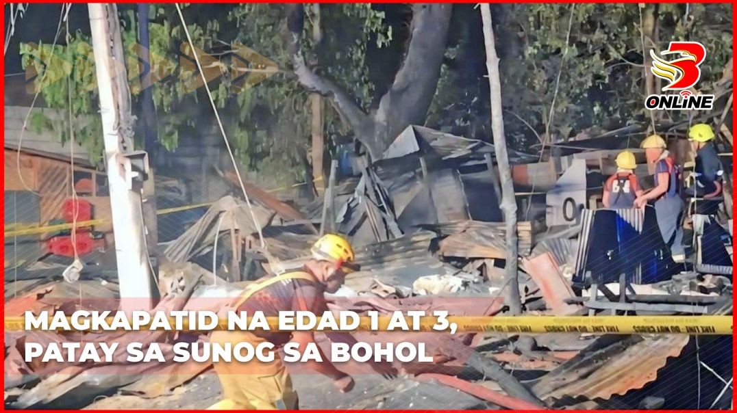 Magkapatid na edad 1 at 3, patay sa sunog sa Bohol