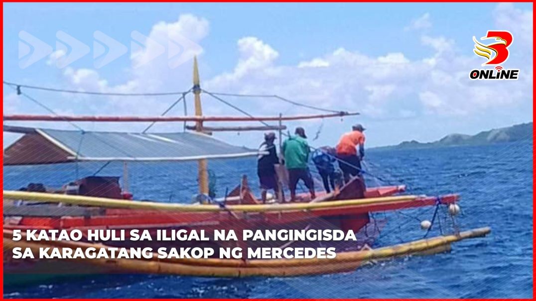 5 katao huli sa iligal na pangingisda sa karagatang sakop ng Mercedes