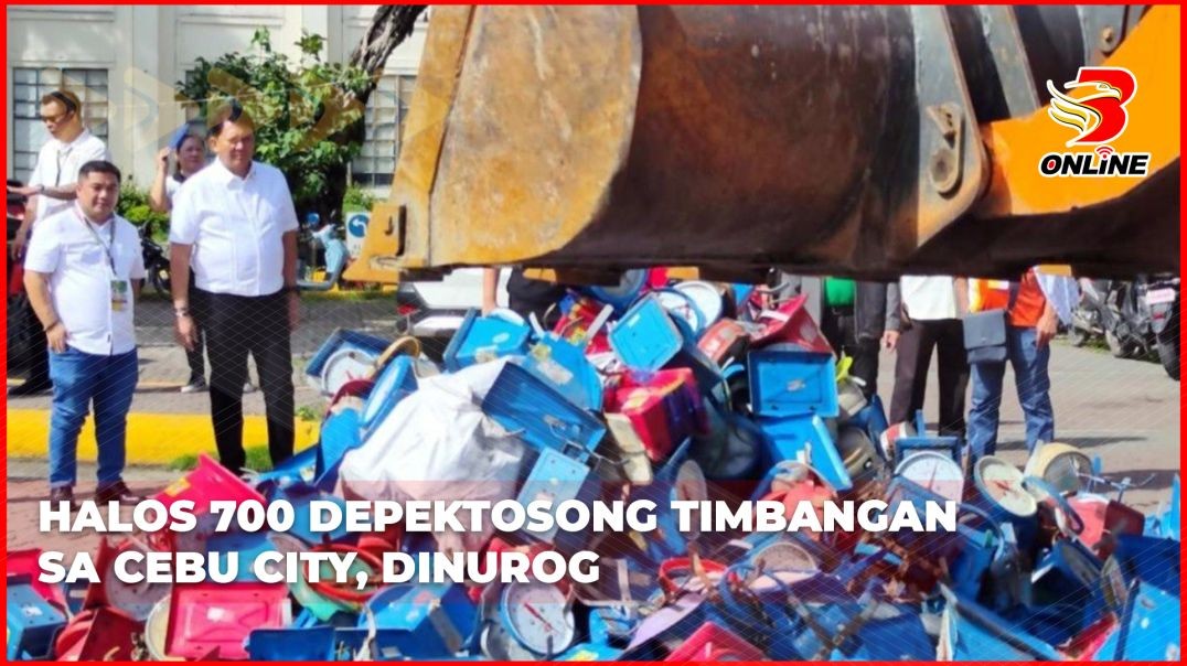 Halos 700 depektosong timbangan sa Cebu City, dinurog