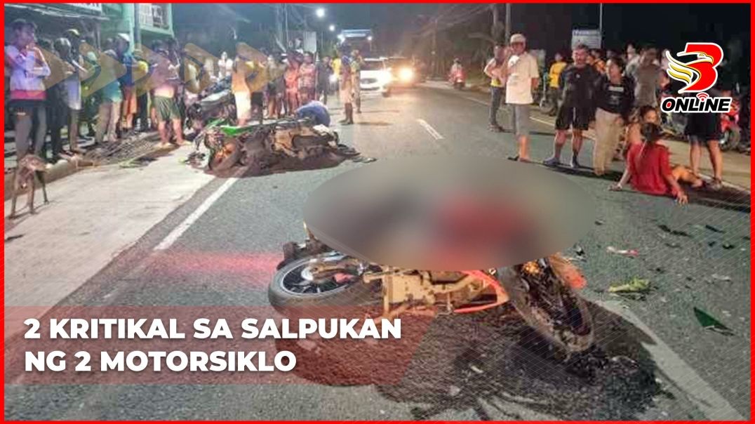 2 kritikal sa salpukan ng 2 motorsiklo