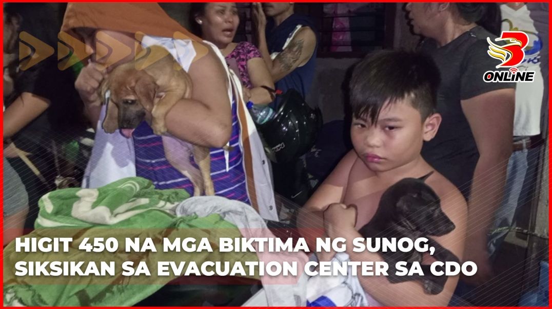 Higit 450 na mga biktima ng sunog, siksikan sa evacuation center sa CDO
