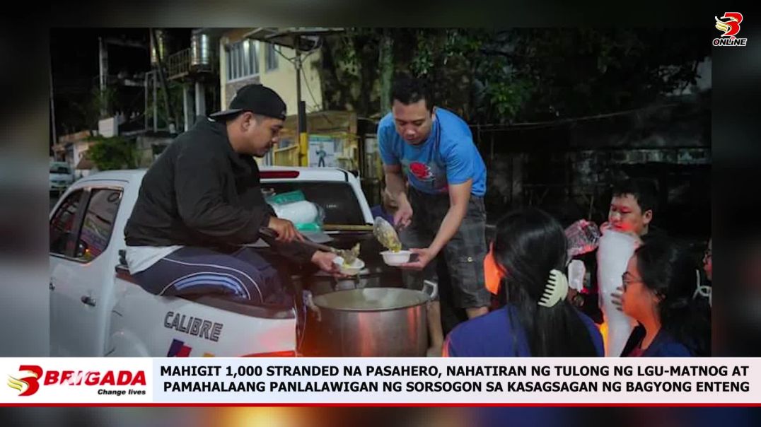Mahigit 1,000 stranded na pasahero, nahatiran ng tulong ng LGU-Matnog at pamahalaang panlalawigan ng