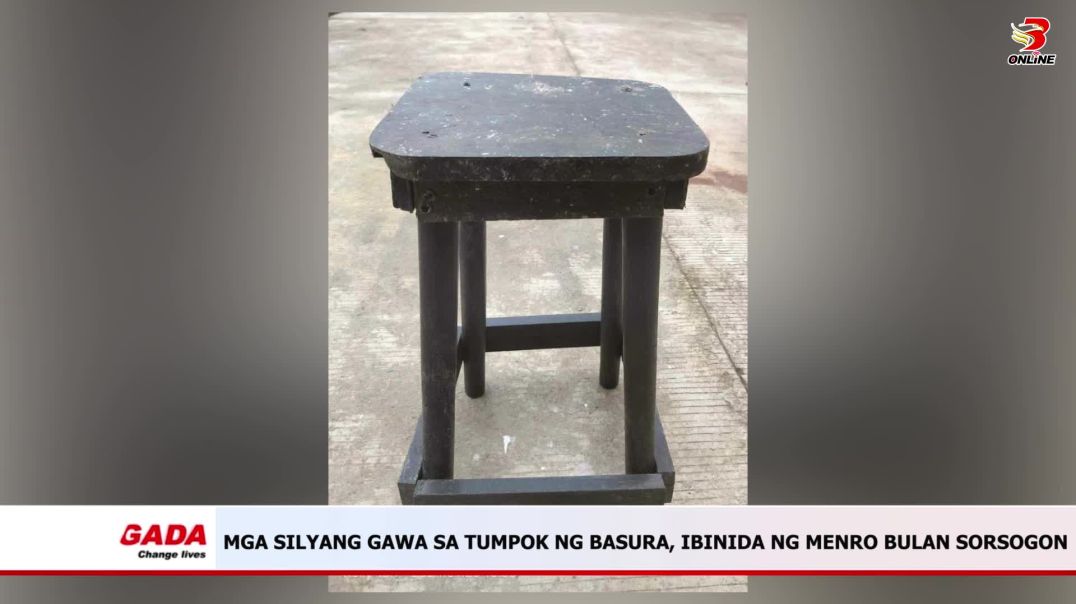 Mga Silyang Gawa sa Tumpok ng Basura, Ibinida ng MENRO Bulan Sorsogon