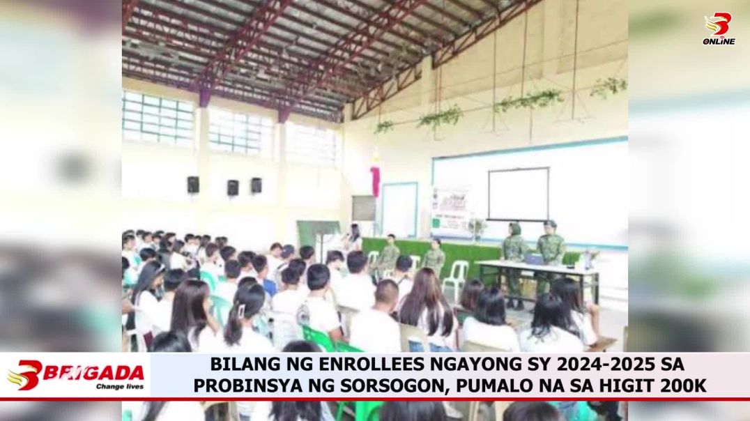 ⁣Bilang ng enrollees ngayong SY 2024-2025 sa probinsya ng Sorsogon, pumalo na sa higit 200k