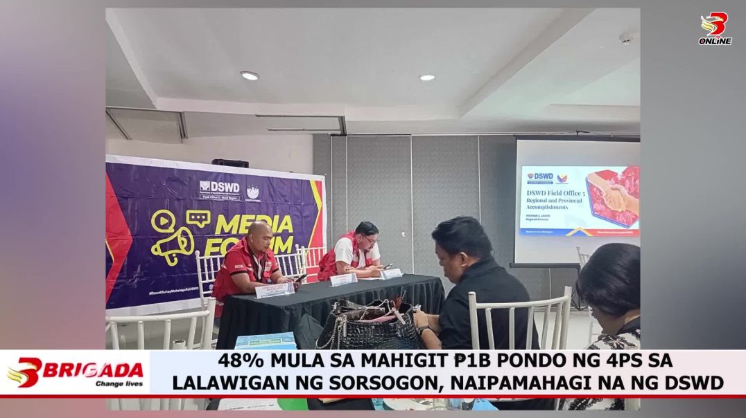 48% mula sa mahigit ₱1B pondo ng 4PS sa lalawigan ng Sorsogon, naipamahagi na ng DSWD