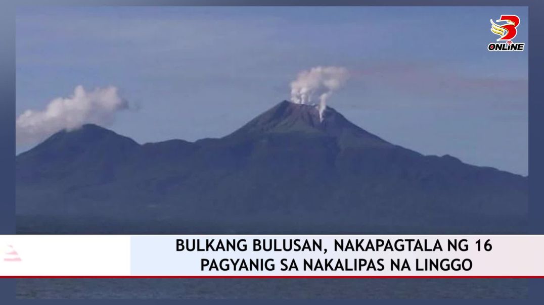 Bulkang Bulusan, nakapagtala ng 16 pagyanig sa nakalipas na linggo