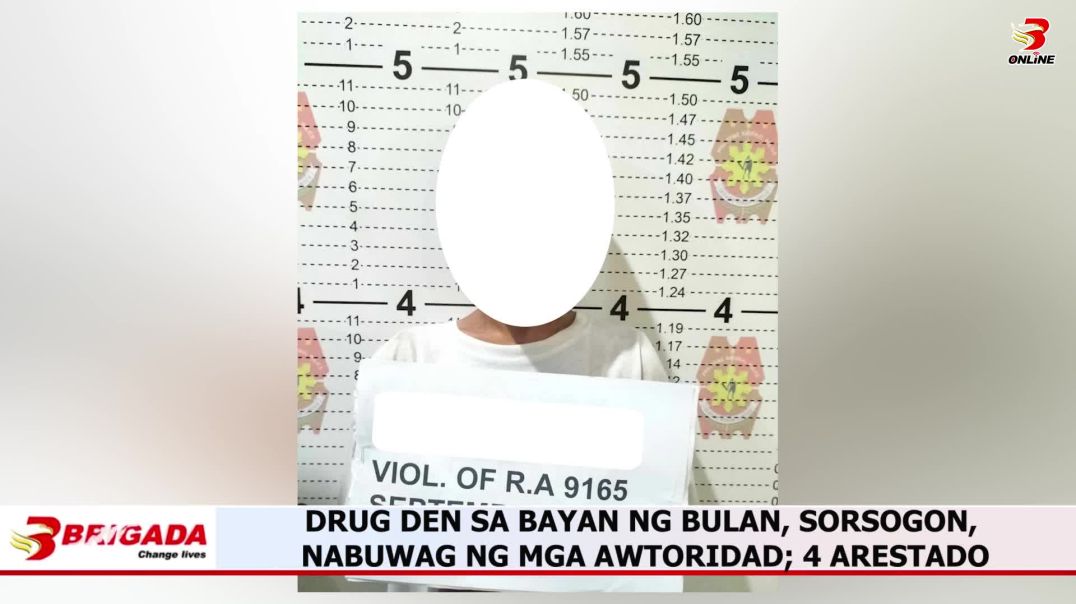 ⁣Drug den sa bayan ng Bulan, Sorsogon, nabuwag ng mga awtoridad; 4 arestado