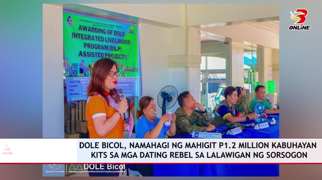 ⁣DOLE BICOL, namahagi ng mahigit P1.2 million kabuhayan kits sa mga dating rebel sa lalawigan ng Sors
