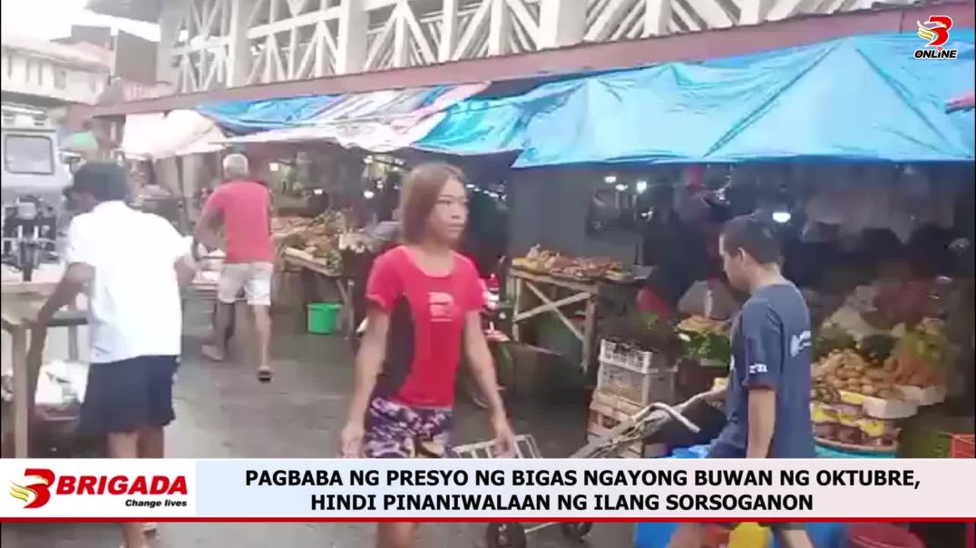 ⁣Pagbaba ng Presyo ng Bigas Ngayong Buwan ng Oktubre, Hindi Pinaniwalaan ng Ilang Sorsoganon