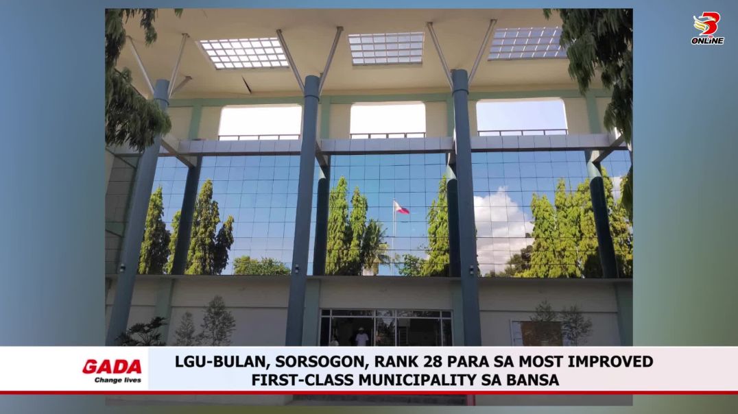 ⁣LGU-Bulan, Sorsogon, Rank 28 para sa Most Improved First-Class Municipality sa Bansa