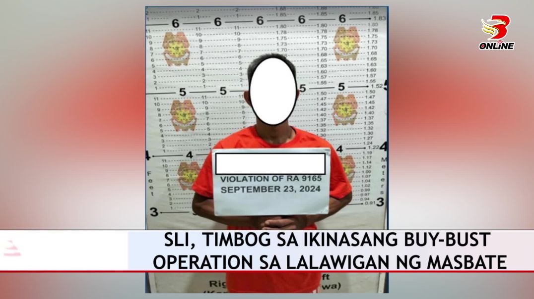Sli, Timbog sa Ikinasang Buy-Bust Operation sa Lalawigan ng Masbate