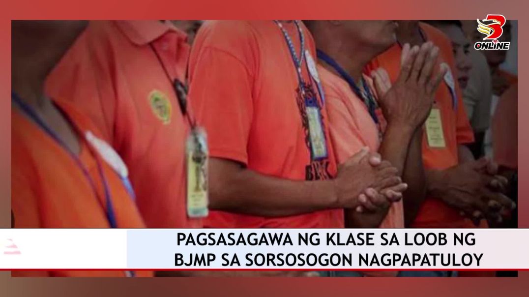 Pagsasagawa ng klase sa loob ng BJMP sa Sorsosogon, Nagpapatuloy.