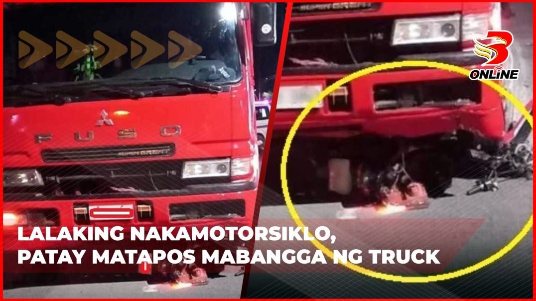 Lalaking nakamotorsiklo, patay matapos mabangga ng truck