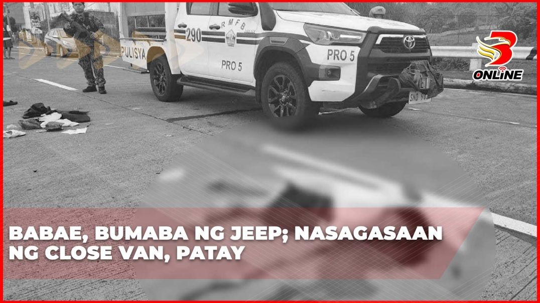 Babae, bumaba ng jeep; nasagasaan ng close van, patay