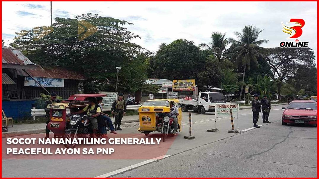 SoCot nananatiling generally peaceful ayon sa PNP