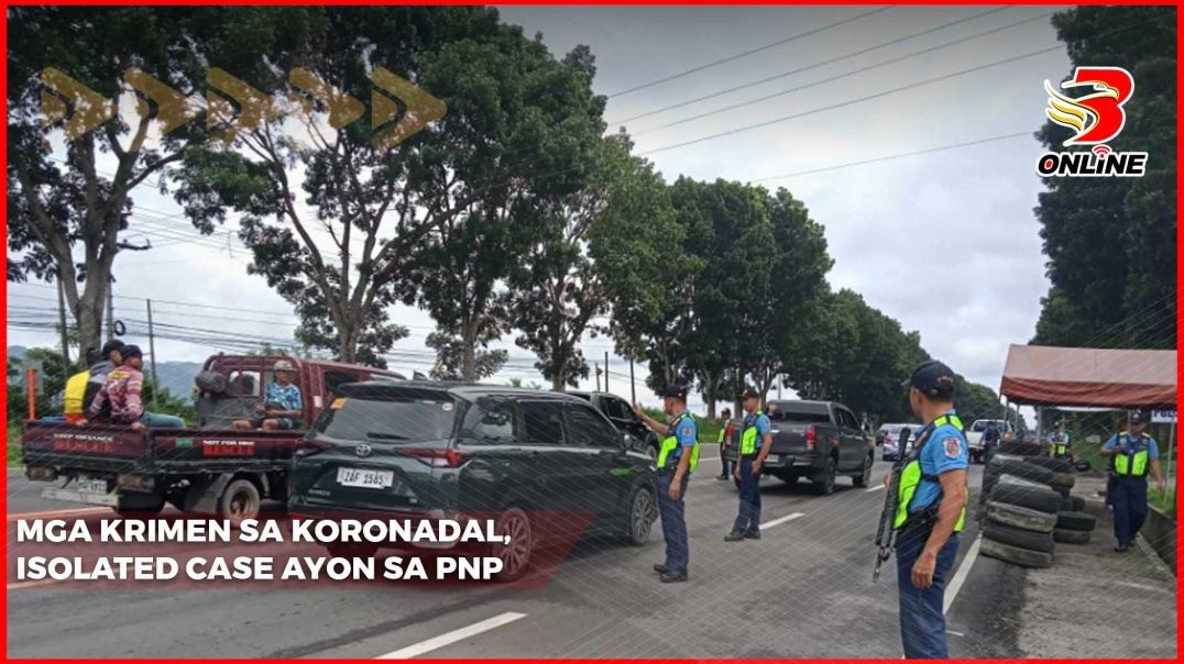 ⁣Mga krimen sa Koronadal, isolated case ayon sa PNP