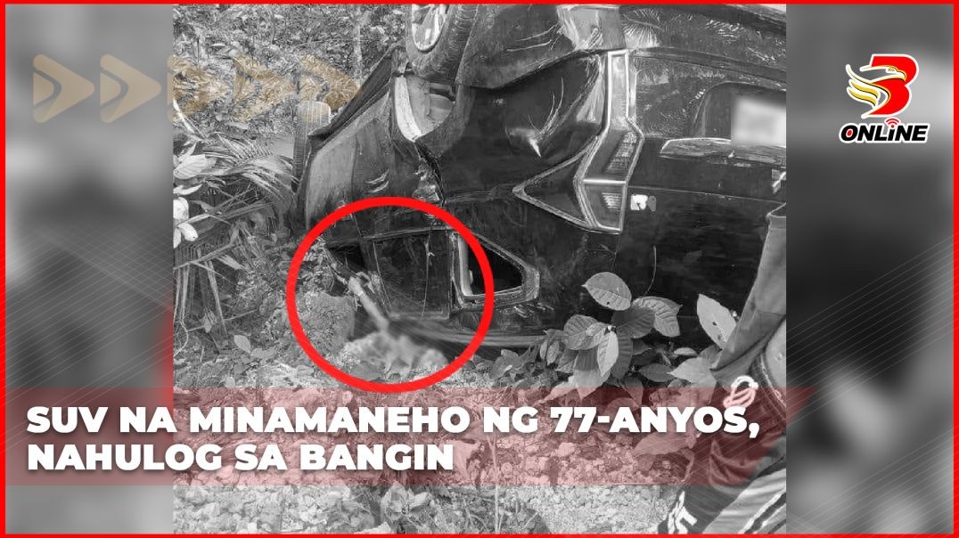 SUV na minamaneho ng 77-anyos, nahulog sa bangin