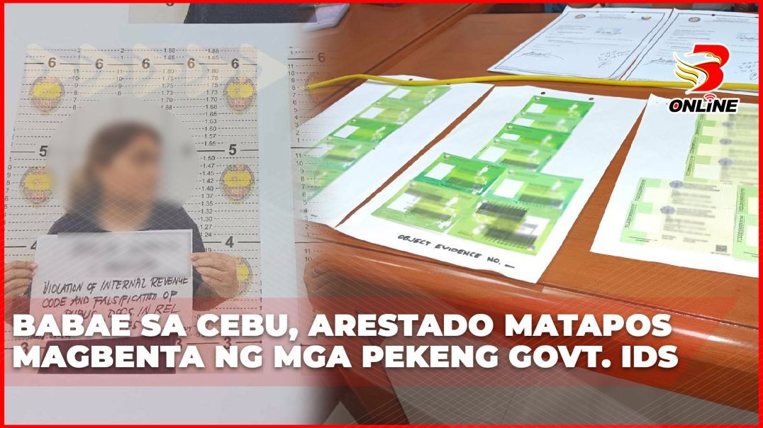 ⁣Babae sa Cebu, arestado matapos magbenta ng mga pekeng govt