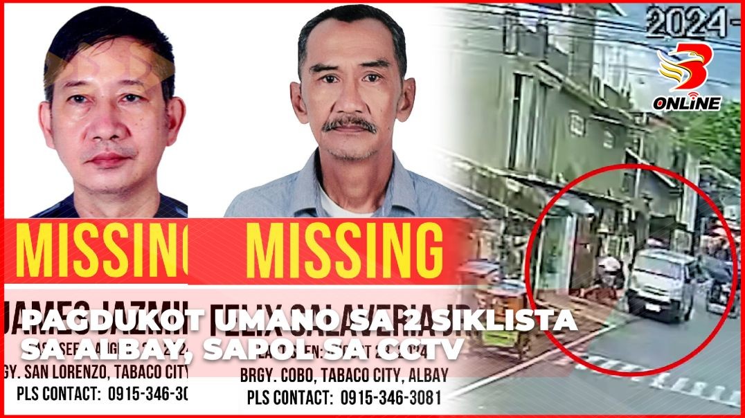 ⁣Pagdukot umano sa 2 siklista sa Albay, sapol sa CCTV