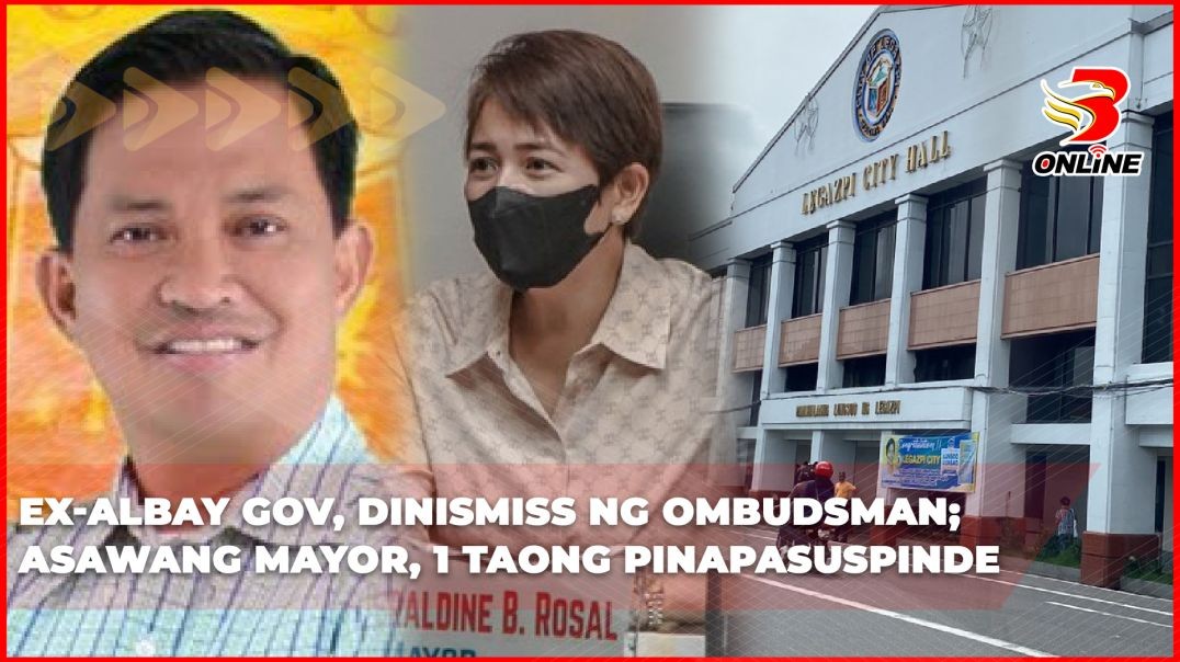 ⁣Ex-Albay gov, dinismiss ng ombudsman; asawang mayor, 1 taong pinapasuspinde