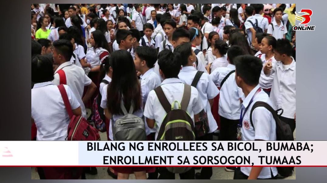 Bilang ng enrollees sa Bicol, bumaba; enrollment sa Sorsogon, tumaas