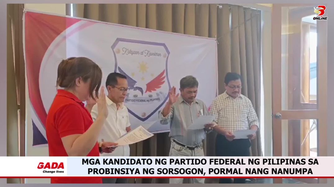 ⁣Mga kandidato ng partido Federal ng Pilipinas sa probinsiya ng Sorsogon, pormal nang nanumpa