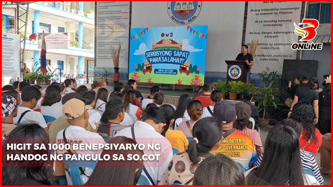 ⁣Higit sa 1000 benepsiyaryo ng Handog ng Pangulo sa So.Cot
