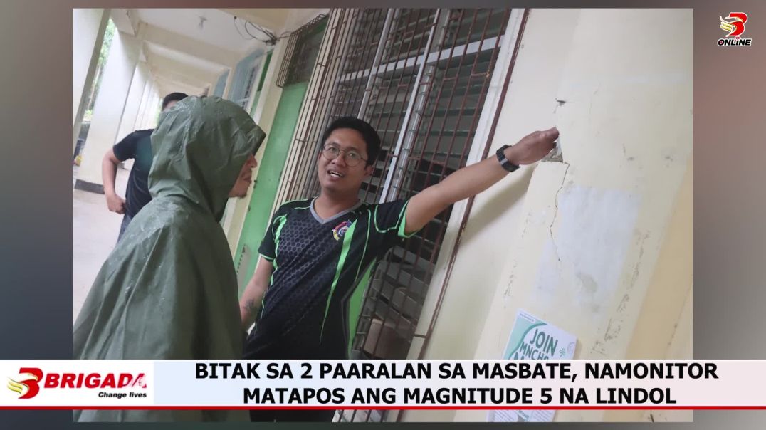 Bitak sa 2 paaralan sa Masbate, namonitor matapos ang magnitude 5 na lindol