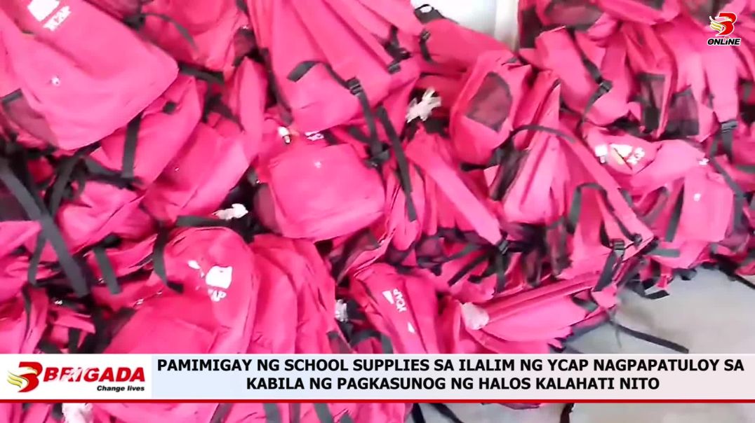 ⁣Pamimigay ng school supplies sa ilalim ng YCAP nagpapatuloy sa kabila ng pagkasunog ng halos kalahat