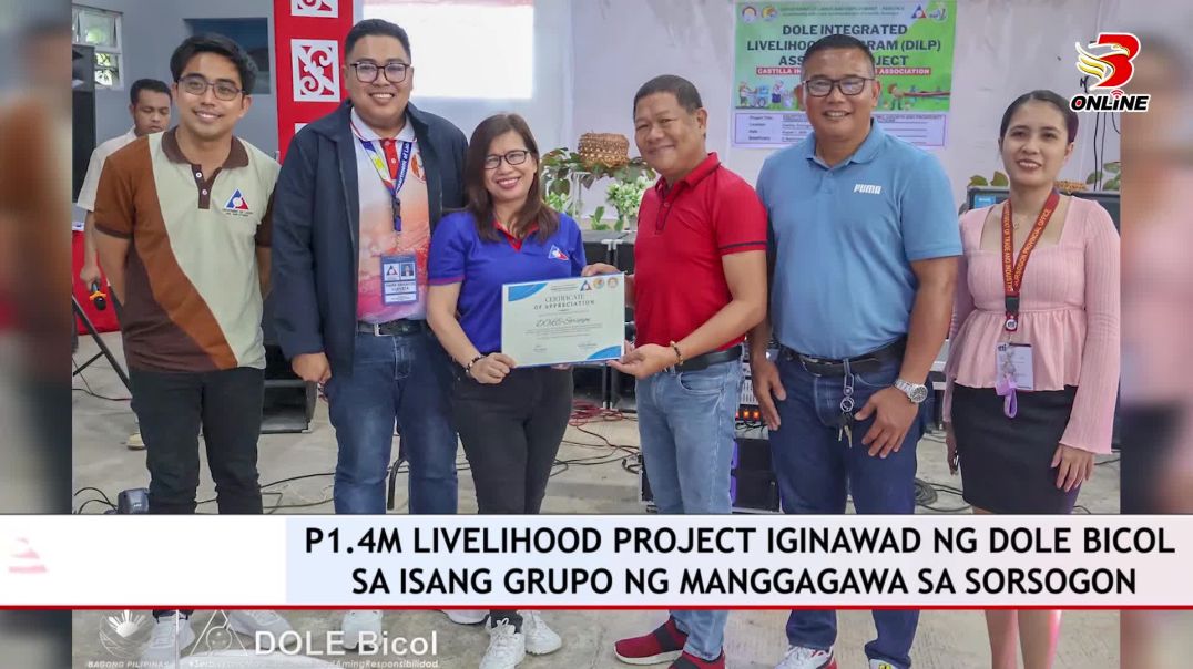 ⁣P1.4M livelihood project iginawad ng DOLE Bicol sa isang grupo ng manggagawa sa Sorsogon
