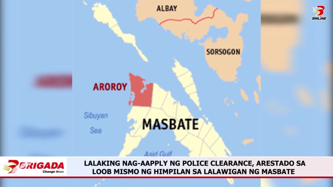 Lalaking nag-aapply ng Police Clearance, Arestado sa loob mismo ng Himpilan sa Lalawigan ng Masbate