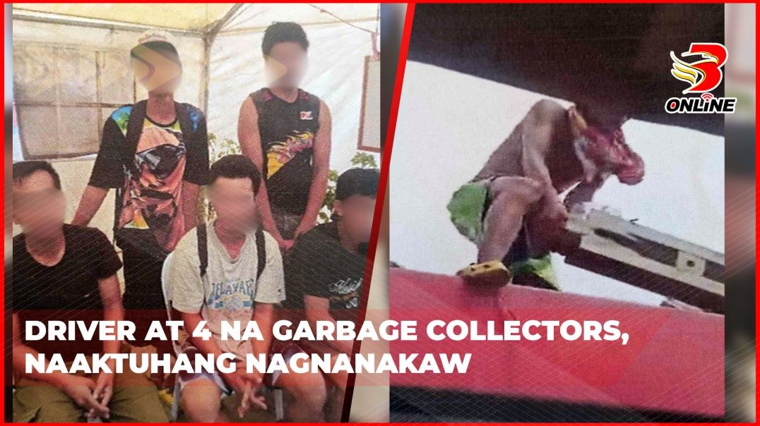 Driver at 4 na garbage collectors, naaktuhang nagnanakaw