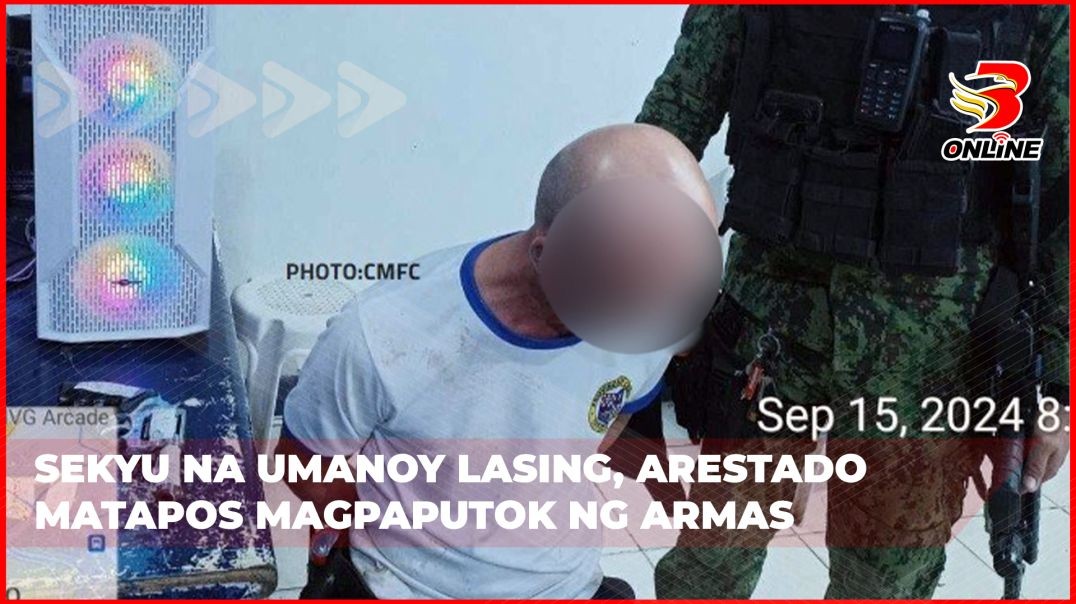 Sekyu na umanoy lasing, arestado matapos magpaputok ng armas