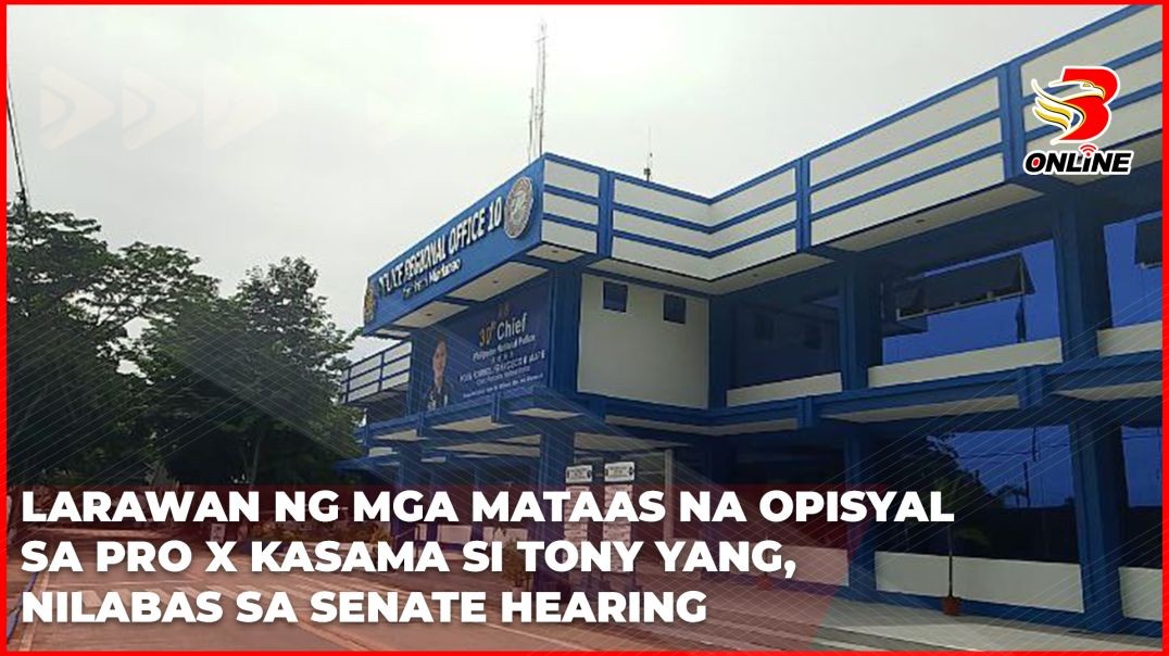 Larawan ng mga mataas na opisyal sa PRO 10 kasama si Tony Yang, nilabas sa senate hearing