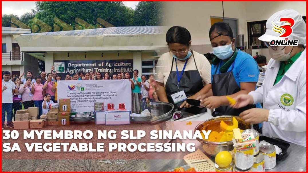 ⁣30 myembro ng SLP sinanay sa Vegetable Processing