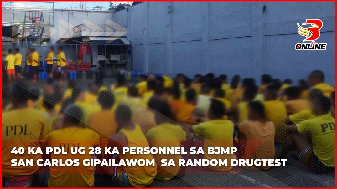 40 ka PDL ug 28 ka personnel sa BJMP San Carlos gipailawom sa random drugtest