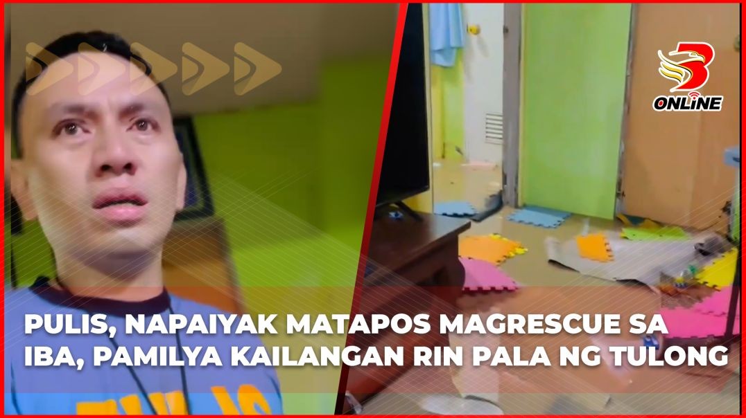 Pulis, napaiyak matapos magrescue sa iba, pamilya kailangan rin pala ng tulong