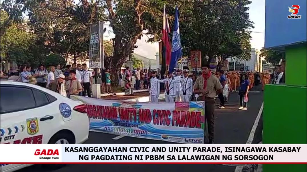 ⁣Kasanggayahan Civic and Unity Parade, Isinagawa Kasabay ng Pagdating ni PBBM sa Lalawigan ng Sorsogo