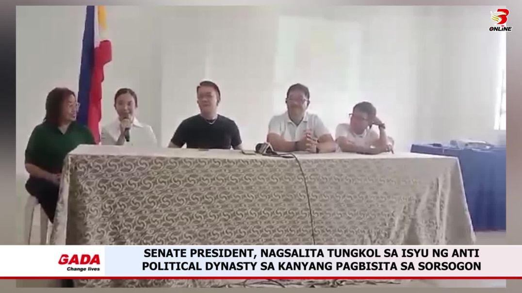 Senate President, nagsalita tungkol sa isyu ng anti Political Dynasty sa kanyang pagbisita sa Sorsog