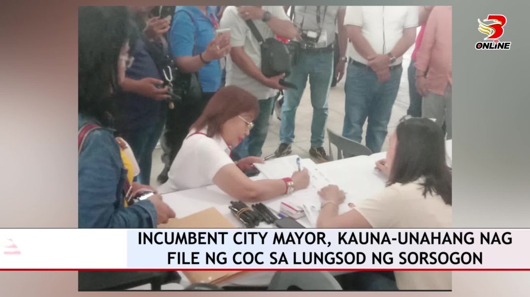 ⁣Incumbent City Mayor, kauna-unahang nag file ng COC sa lungsod ng Sorsogon